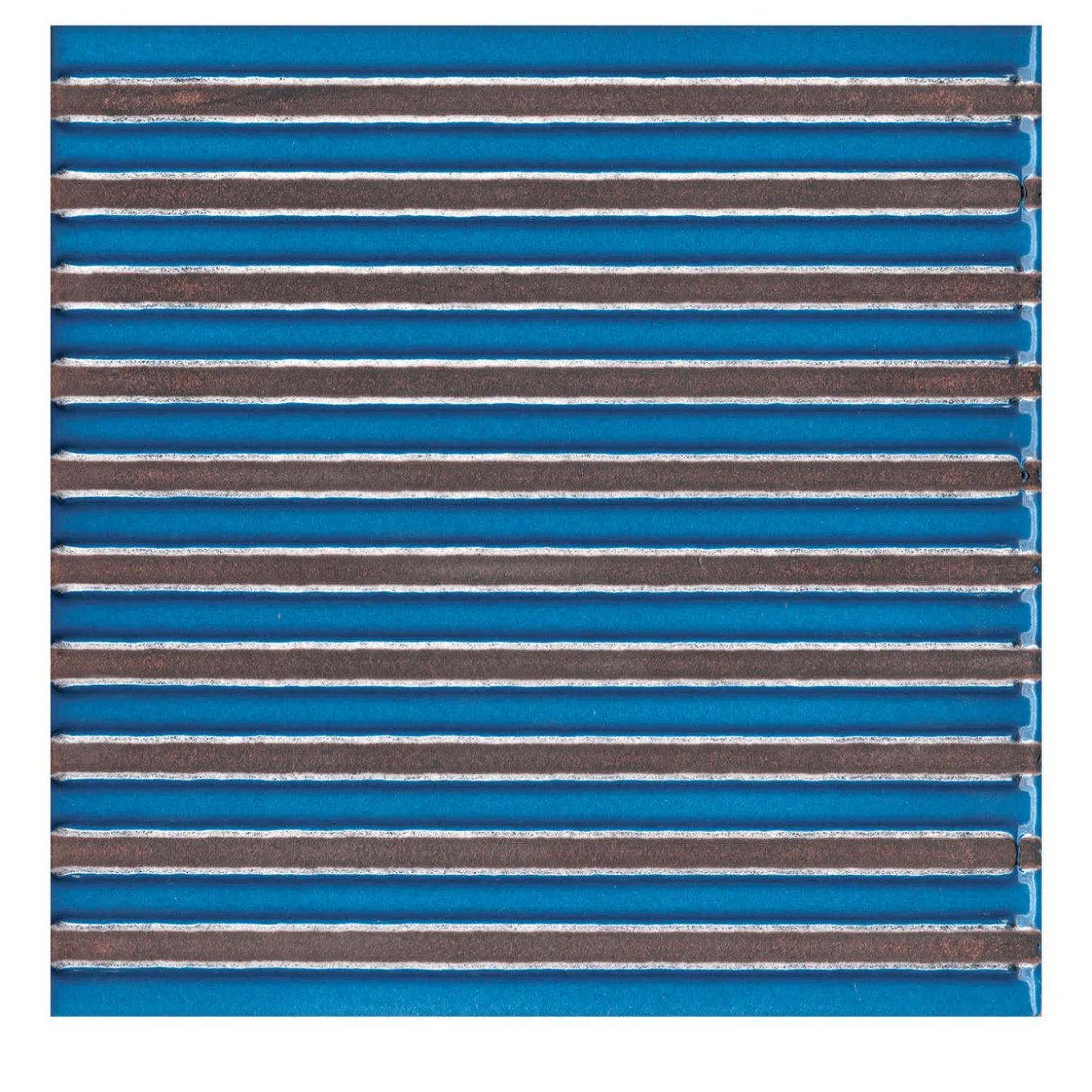 Set di 44 piastrelle Solchi Tattile Lines Turchese