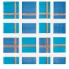 Set Di 25 Piastrelle Tartan Azzurro Tipo 1