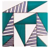 Set Di 25 Piastrelle Tartan Verde Tipo 3