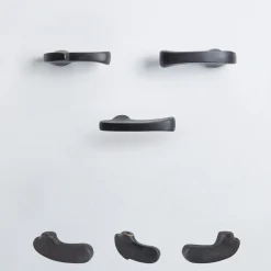 Set di 4 pomelli neri per porte Inca Evolution #2 di Nicole Valenti