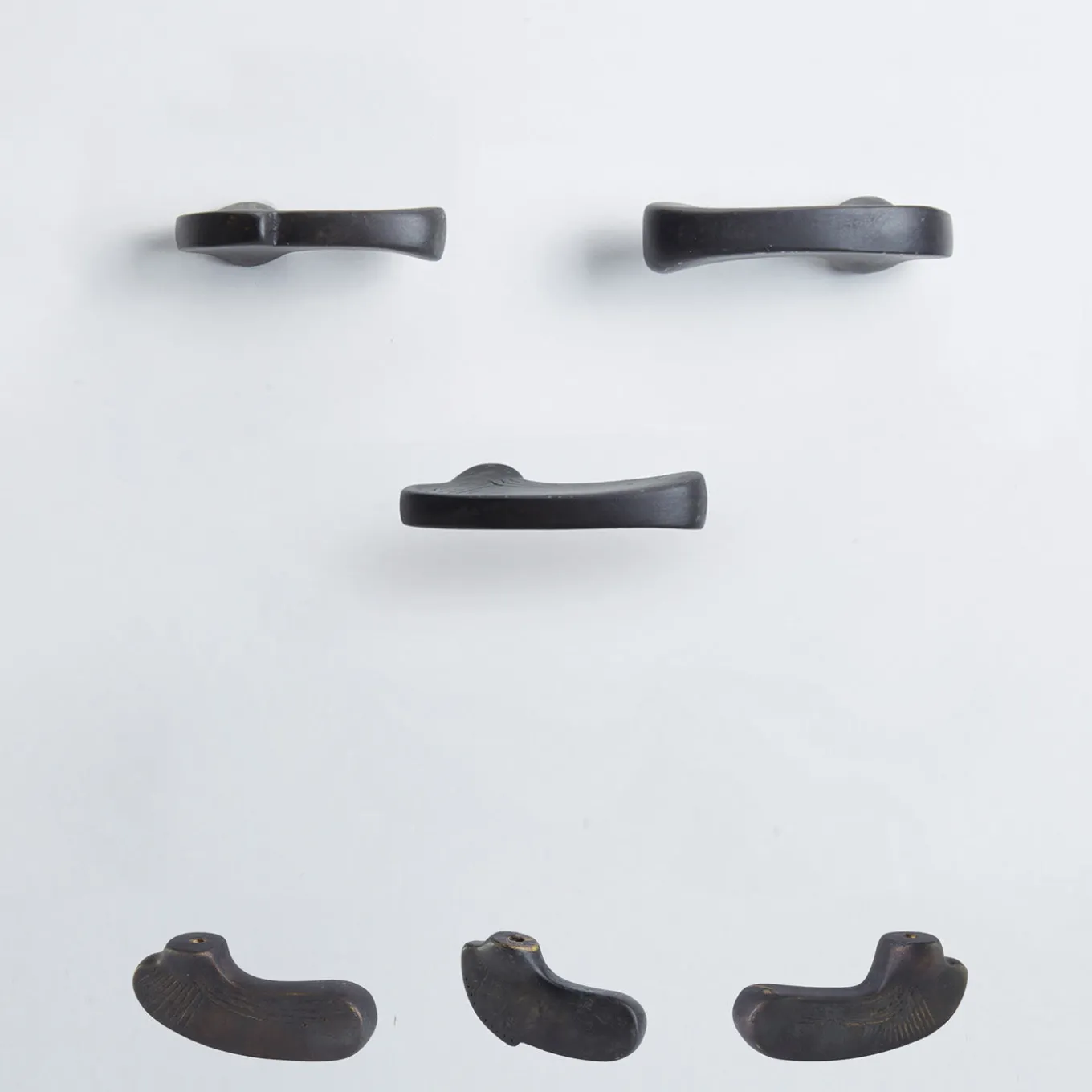 Set di 4 pomelli neri per porte Inca Evolution #2 di Nicole Valenti