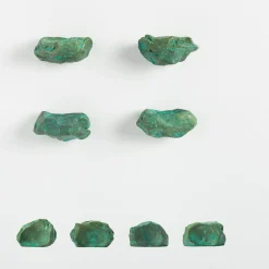 Set di 4 pomelli verdi per porte Impronta #3 di Nicole Valenti