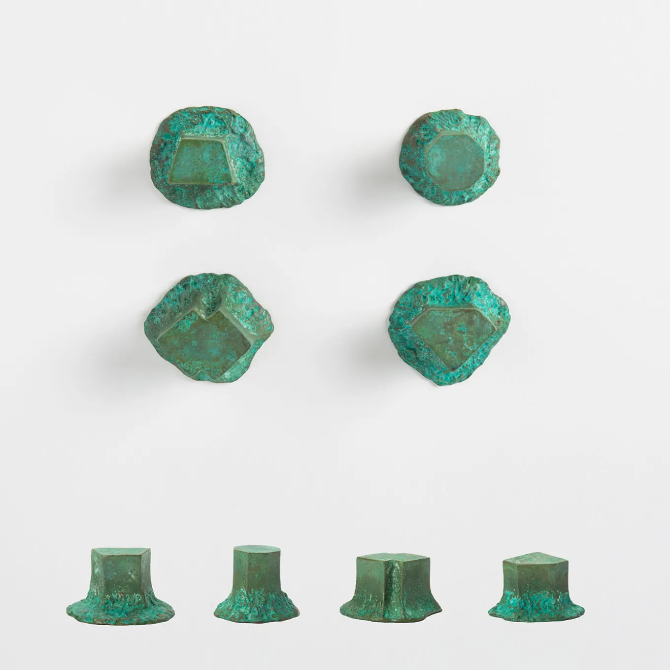 Set di 4 pomelli verdi per porte Solido #2 di Nicole Valenti