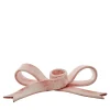 Set di 2 portacandele in ceramica rosa a forma di fiocco