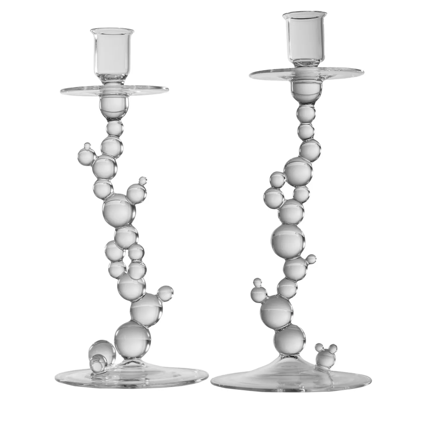 Set di 2 Portacandele Trasparenti H₂O Bubble