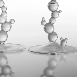 Set di 2 Portacandele Trasparenti H₂O Bubble