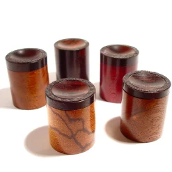 Set di 5 scatole di legno Esotico