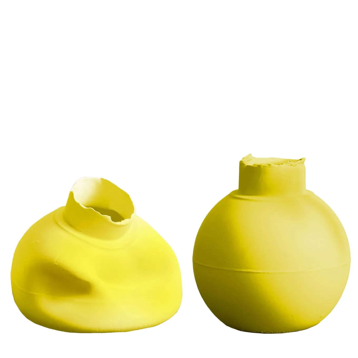 Set di 2 vasi decorativi Nove giallo canarino