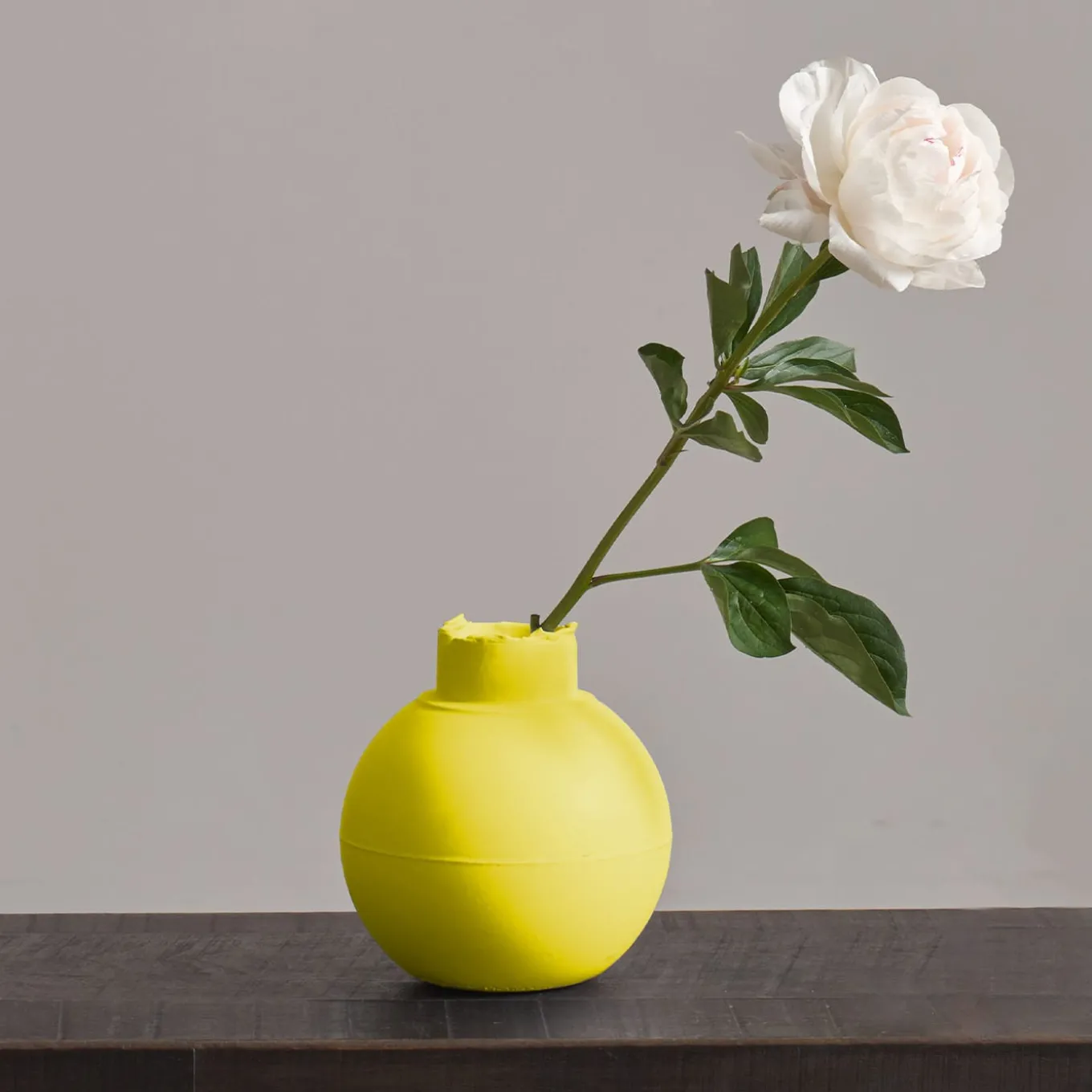 Set di 2 vasi decorativi Nove giallo canarino