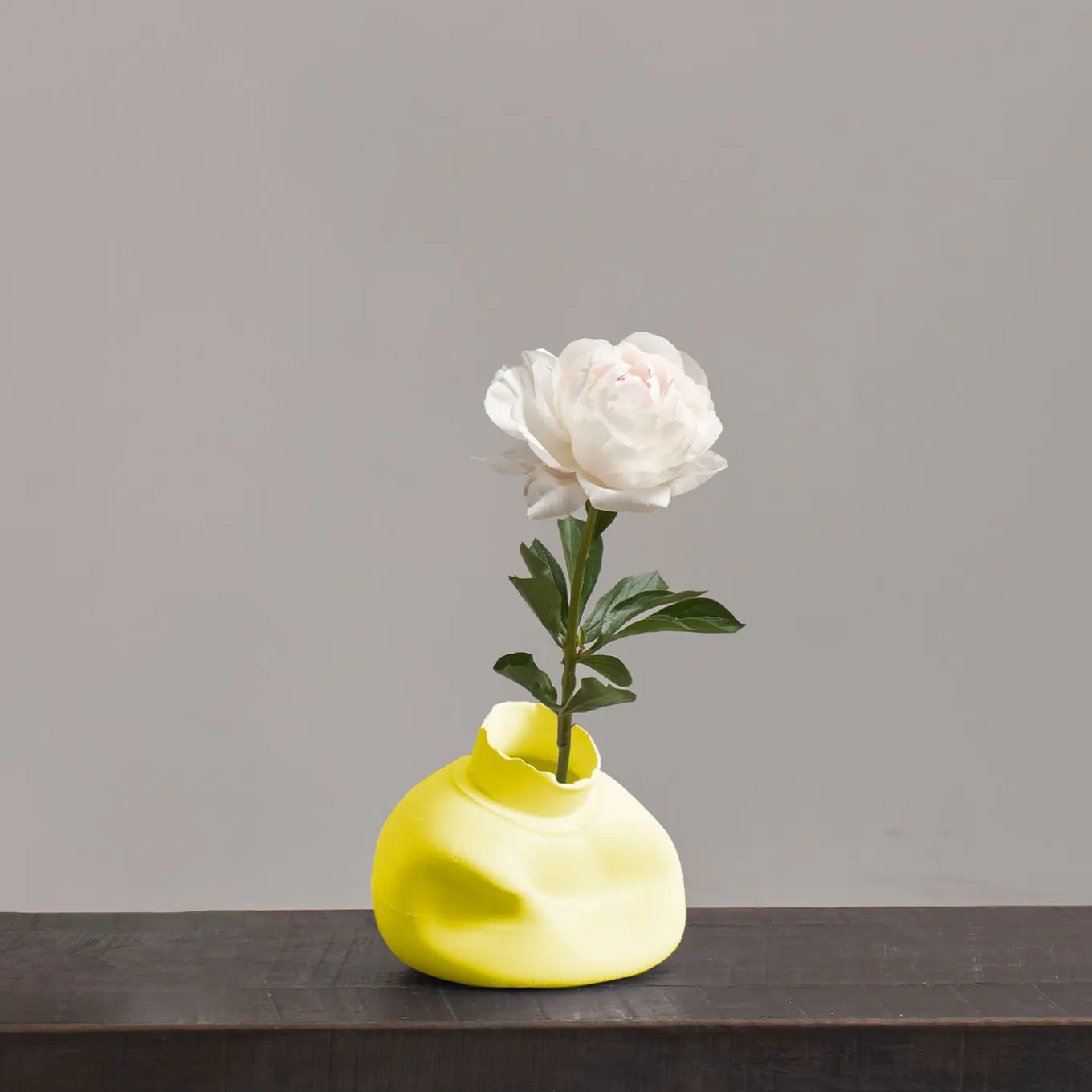 Set di 2 vasi decorativi Nove giallo canarino