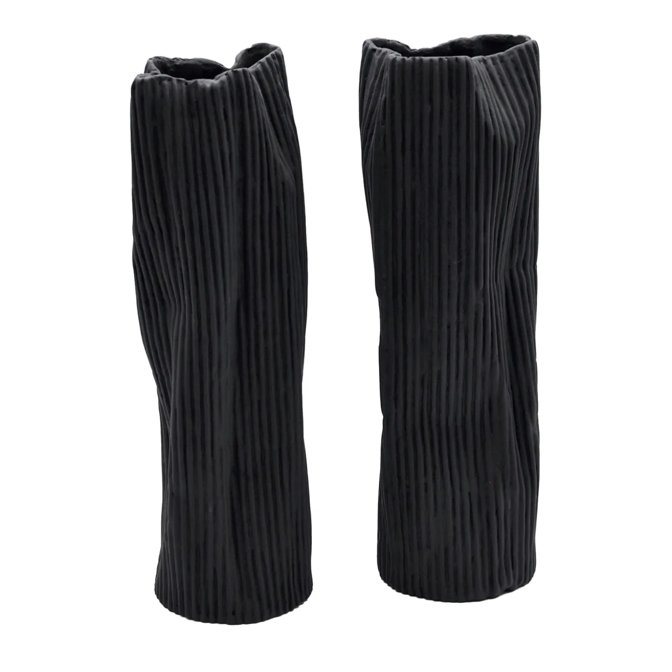 Set di 2 vasi decorativi "Paesaggio 25 Black #2" di Nino Basso