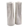 Set di 2 Vasi Decorativi "Paesaggio 19 #1" Bianchi di Nino Basso