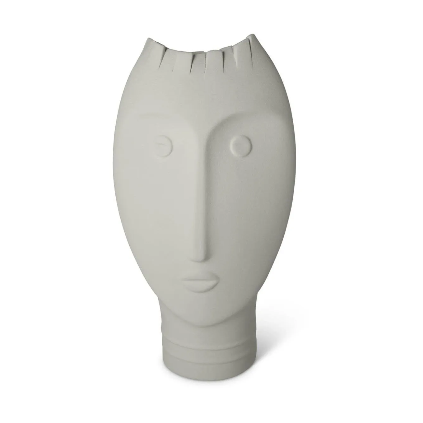 Set di 3 vasi Moai bianchi e grigi