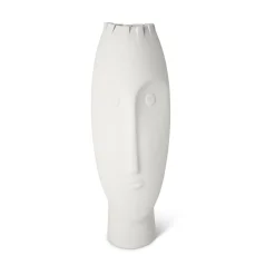 Set di 3 vasi Moai bianchi e grigi