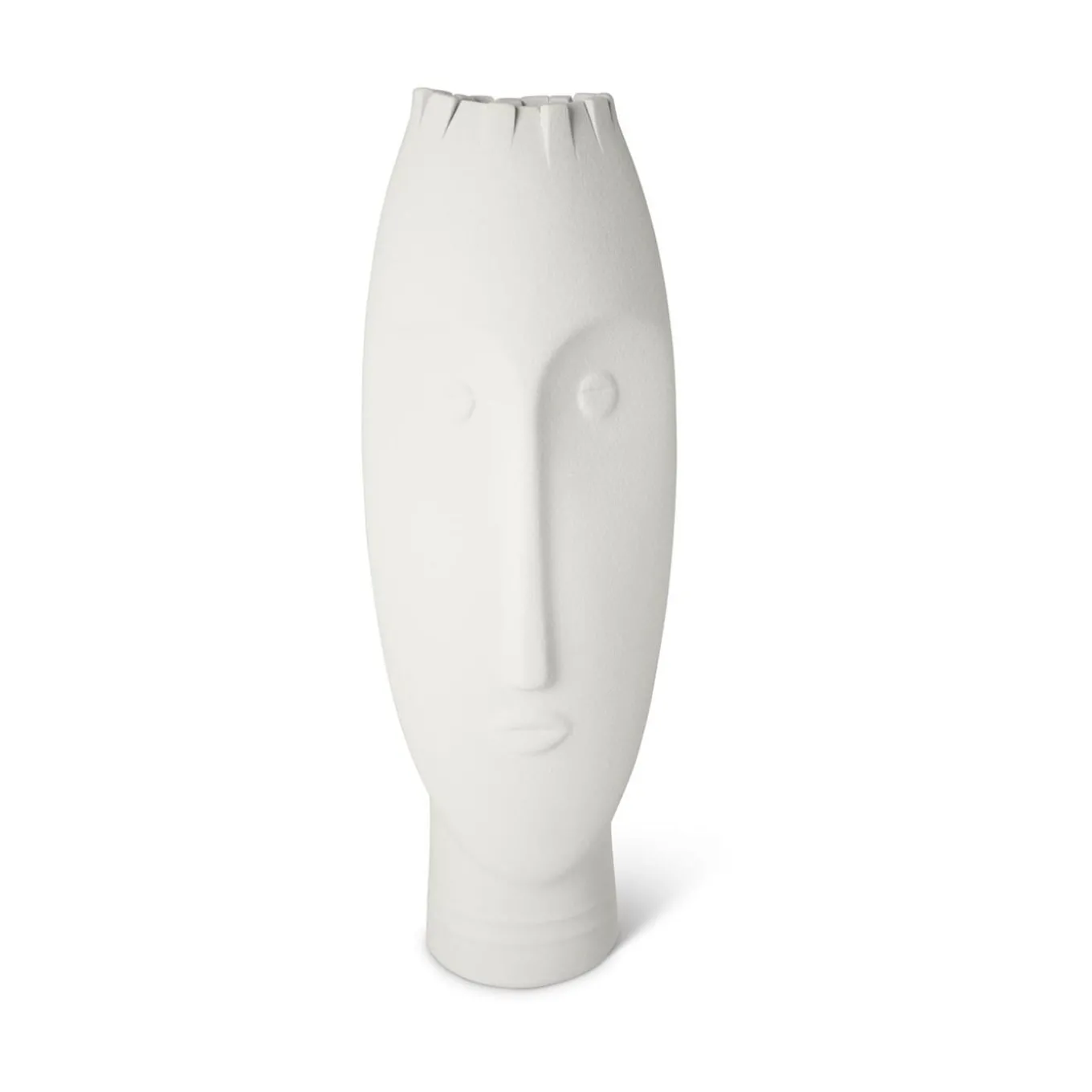 Set di 3 vasi Moai bianchi e grigi