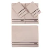 Set di asciugamani da bagno grandi - Nero e beige