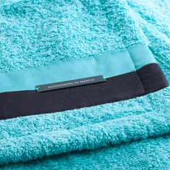 Set di asciugamani da bagno grandi - verde acqua e nero
