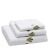 Set di asciugamani da bagno Peacock White