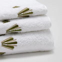 Set di asciugamani da bagno Peacock White