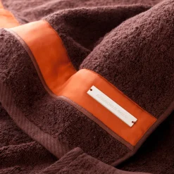 Set di asciugamani da bagno - Marrone e arancione
