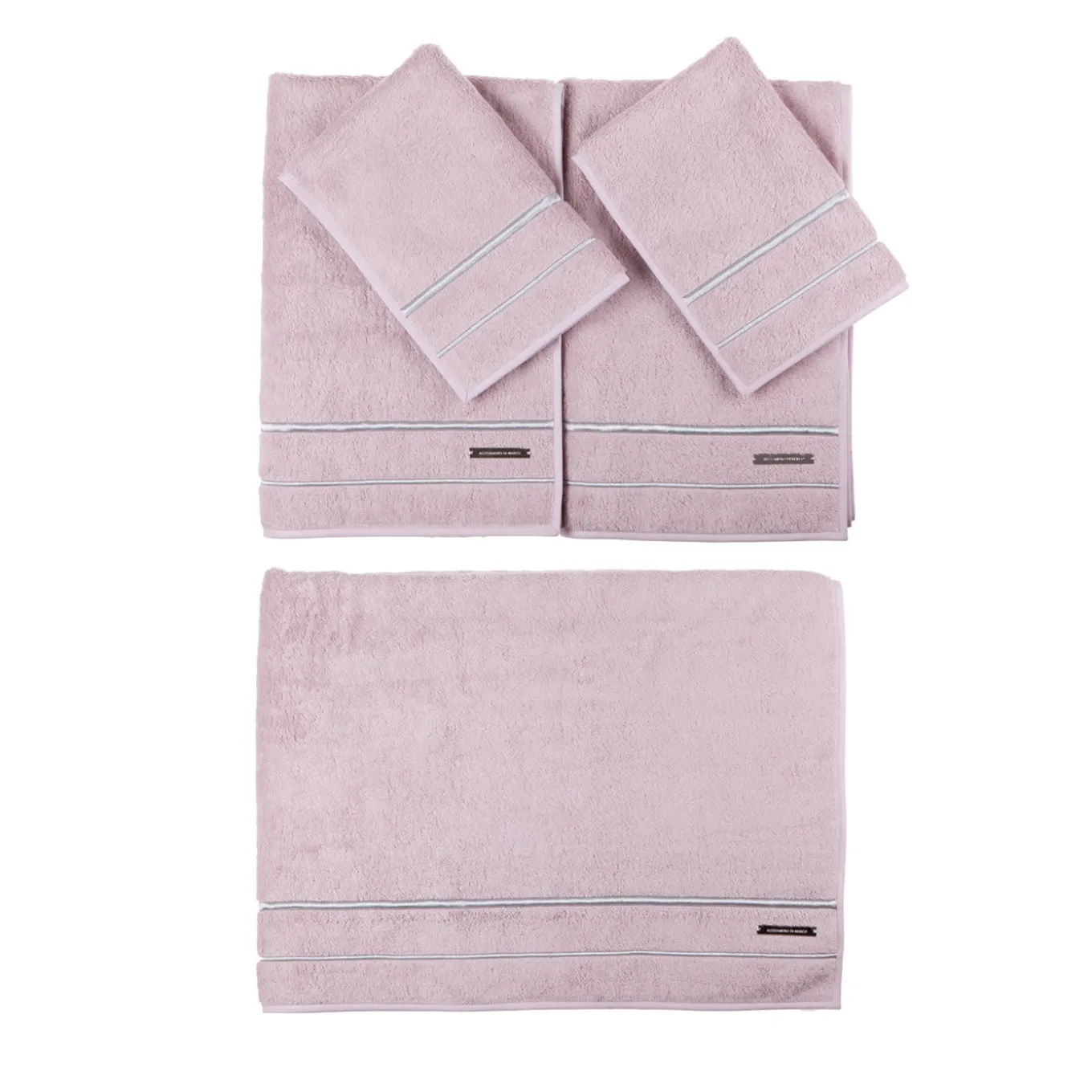 Set di asciugamani da bagno grandi - Rosa cipria