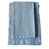 Set di asciugamani in lino blu chiaro