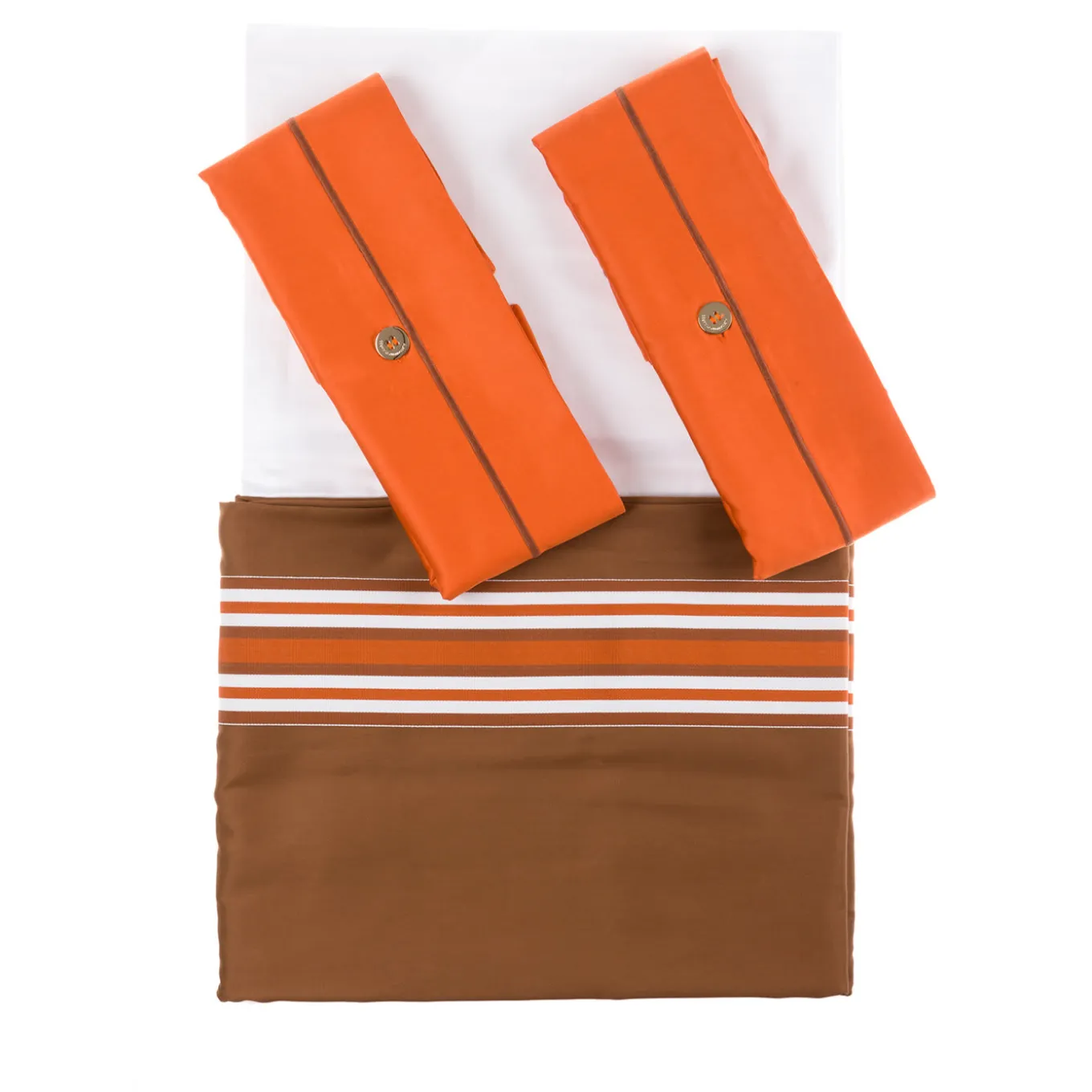 Set di biancheria da letto estiva - Marrone e arancione