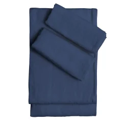 Set di Lenzuola King Size in Lino colore Mirtillo
