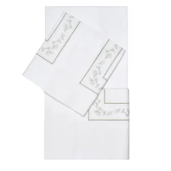 Set di lenzuola Roma White & Silver Olive US King