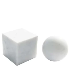 Set di oggetti decorativi Pesi di carta in marmo bianco di Carrara