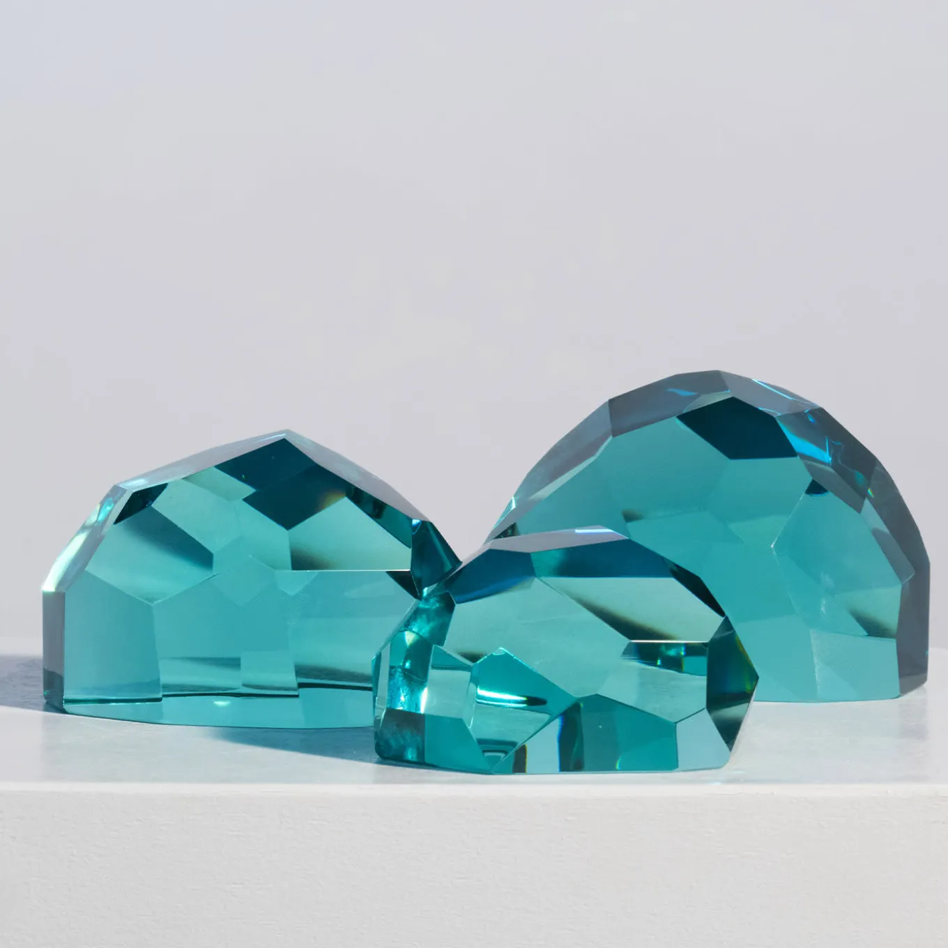 Set di tre sculture di cristallo Gems