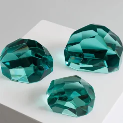 Set di tre sculture di cristallo Gems