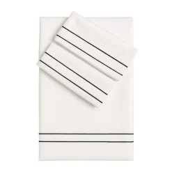 Set lenzuola Horizon in Cotone Satinato Bianco