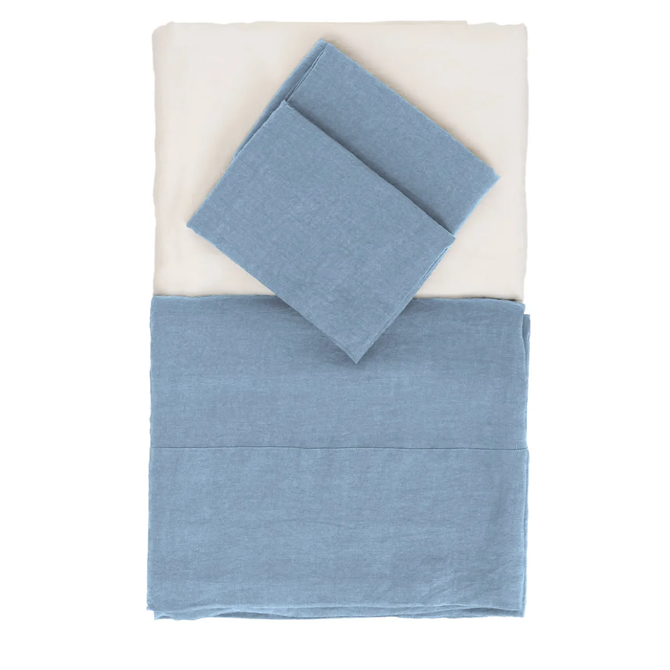 Set letto estivo azzurro