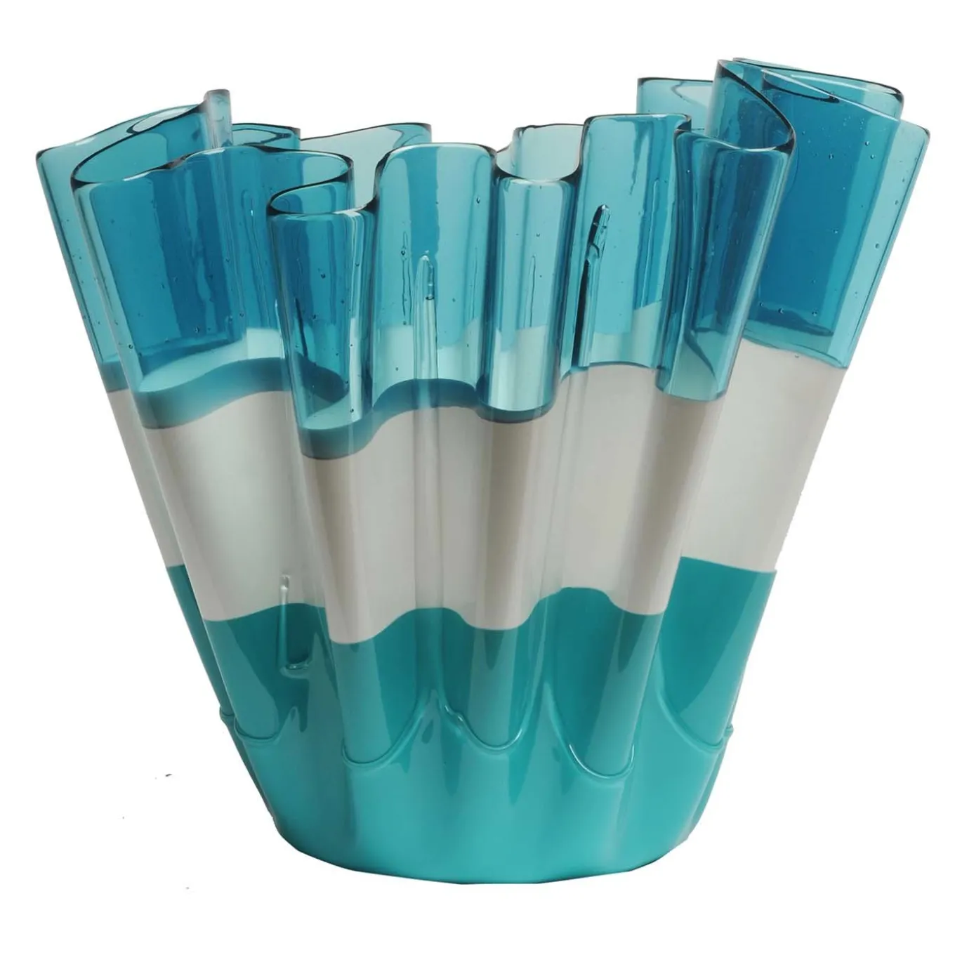 Sfumati Vaso grande bianco e turchese di Paola Navone
