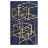 Solidi Platonici 1 Pannello in mosaico blu e oro