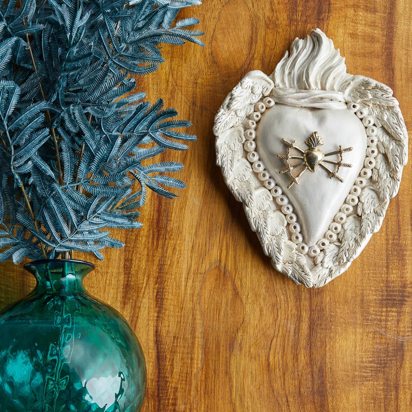 SPADE SACRE CUORE IN CERAMICA BIANCA