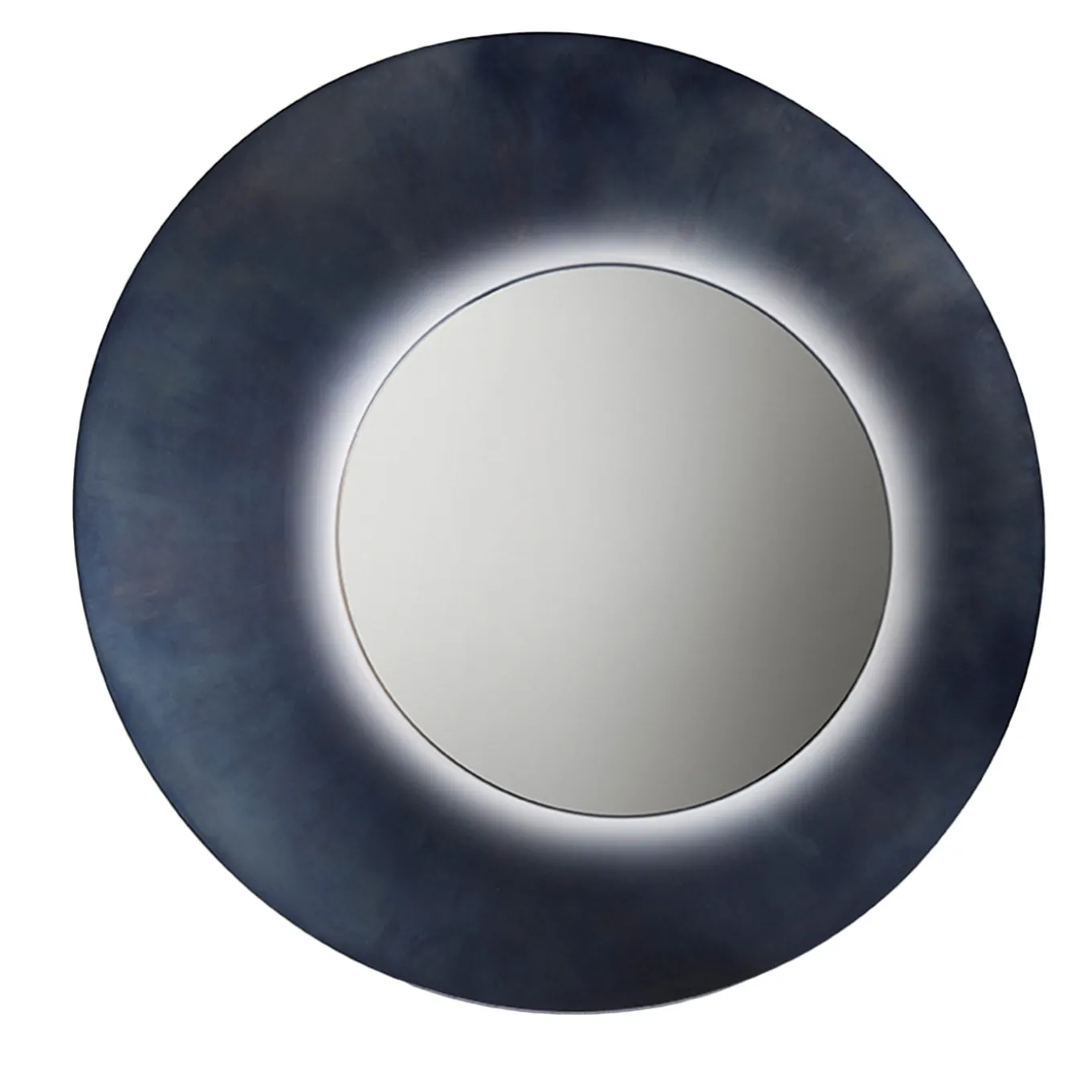 Specchio da parete Brame in acciaio inossidabile con luce LED di R&D De Castelli