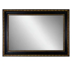 Specchio da parete Cassonetto Impero in ebano e oro