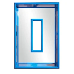Specchio da Parete con Dettagli Blu Atrio