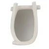 Specchio da parete grande Esprit V2 in gesso bianco