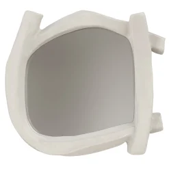 Specchio da parete grande Esprit V1 in gesso bianco