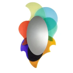 Specchio da parete Harlekiini in vetro multicolore
