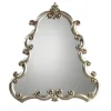 Specchio da Parete in Legno con Foglia d'Argento in Stile Rinascimentale Spirit