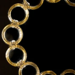 Specchio da parete in vetro veneziano Anello