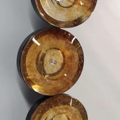 Specchio da parete in vetro di Murano Goccia Ambra