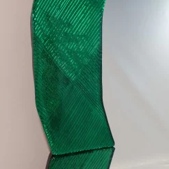 Specchio da parete in vetro di Murano Onda Smeraldo