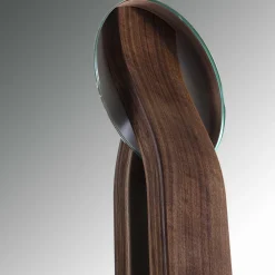Specchio da parete marrone a forma di disco Irpin