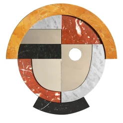 Specchio da parete policromo Neighbors Circle