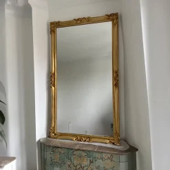 Specchio da parete rettangolare Versailles in oro
